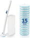 BOOMJOY Disposable Toilet Brush Set with 15 Wand Refills, Toilet Bowl Cleaner Wand with Holder, Toilet Cleaning System Starter Wand Kit, Bathroom ...