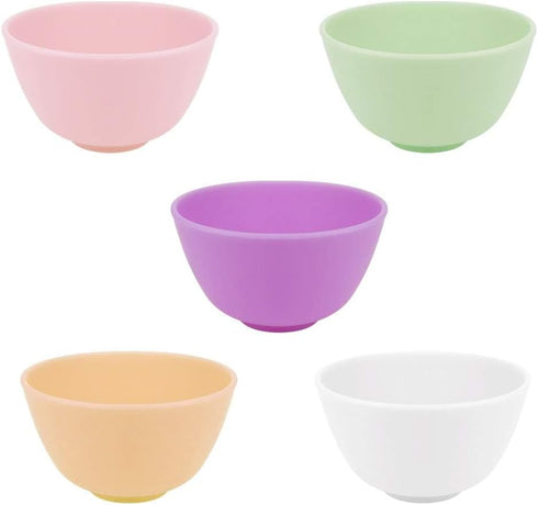 BILLIOTEAM 10 PCS Multi colorful Silicone Mixing Bowl,Reusable Prep and Serve Bowls Condiment Bowls Facial Mask Bowl for Skincare,DIY Craft,Resin,...