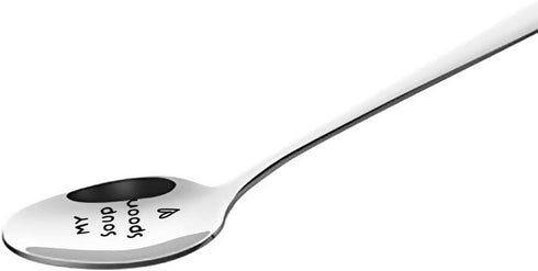 My Soup Spoon Engraved Stainless Steel for Women Men - Soup Lover Gift for Dad Papa Mom Nana Daughter Son Friends - Perfect Gifts for Birthday/Val...