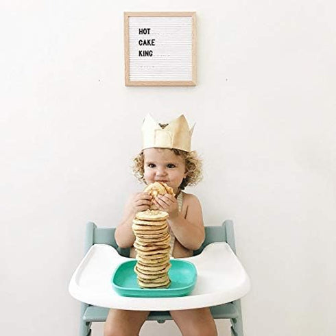 Re-Play Kids Dinnerware Set - 10 oz. Open Cup, 7" Flat Plate, 12 Oz. Bowl, Rounded Tip Fork and Deep Scoop Spoon - Dishwasher/Microwave Safe - Mad...