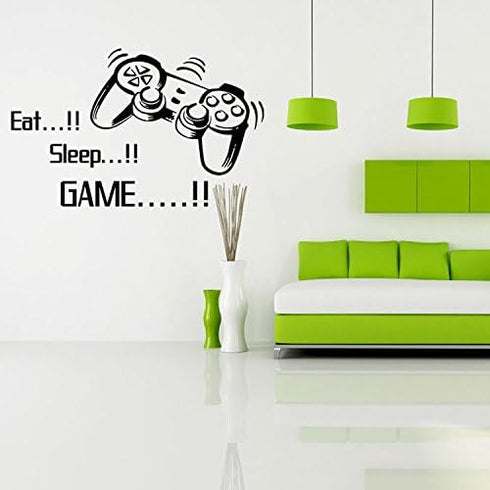 Home Find Game Wall Decals Eat Sleep Game Quote Wall Stickers Gamers World for Net Bar Living Rooms Bedroom Removable Kids and Boys Rooms Decorati...