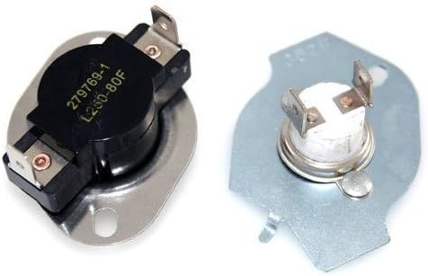 Thermal Cut - Off Fuse and Thermostat Compatible with Whirlpool 279769, 3398671, AP3094224, PS334278 (Fits Models: 7MW, WET, YWE)