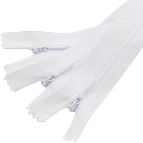 YaHoGa 10pcs 22 Inches Invisible Zippers Conceal Zippers for Sewing, Dress, Garments, Clothes, Pillow, Tailor, Craft (White, 22")...