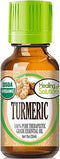 Healing Solutions Turmeric Essential Oil (1 oz/ 30ml), Pure, Undiluted, Organic Turmeric Oil for Hair Diffuser & Skin, Therapeutic Grade...