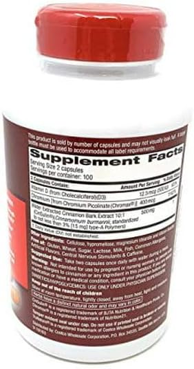Advanced Strength Cinsulin Cinnamon, Chromium Picolinate, Vitamin D3 Cinnamon 500 Mg, Chromium Picolinate, 400 Mcg, Vitamin D3, 500 Iu, 200 Capsul...