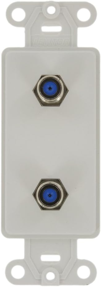 Leviton CATV Video Decora Insert Flush Mount Jack, 40682-W, White...