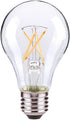 Satco S12460 5 Watt A19 LED Bulb, Clear, 2700K, Medium Base, 120 Volt, 4-Pack...