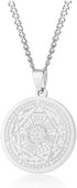 VNOX Seals of The Seven Archangels Pendant/Metatron’s Cub/Saint Michael Statement Necklace Talisman Pendant Amulet Jewelry...