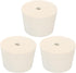 MECCANIXITY Rubber Tapered Plug 38mm to 46mm with Hole Test Tubes Bungs Stopper White for Lab Home 3 Pieces...