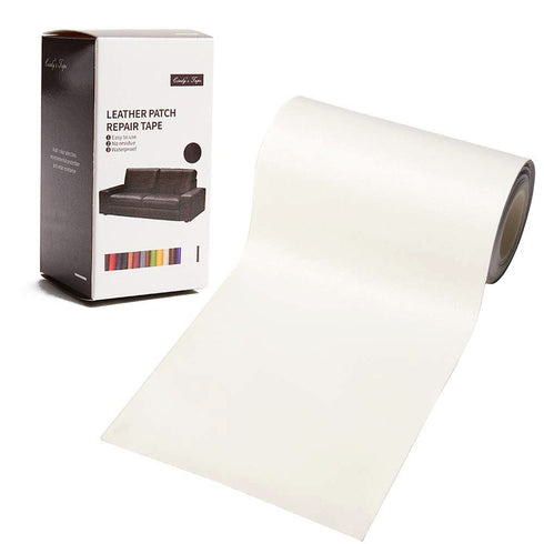 Leather Repair Patch Kit Cream White 4 x 60 inch Leather Repair Tape Self Adhesive Patch for Furniture, Couch, Sofa, Car Seats Computer Chair Firs...