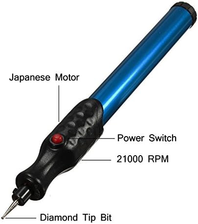 FOLAI DIY Pen Electric Engraving Tools for Jewellery Making,Metal, Glass with Replaceable Diamond Tip Bits,...