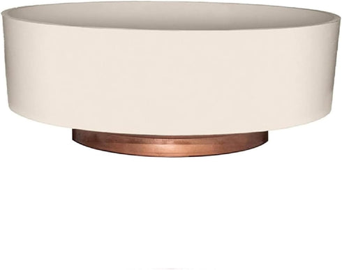 The HC Companies 8 Inch Round Capri Succulent Pot - Decorative Indoor Plastic Planter with Drainage, Vanilla Bisque...