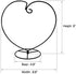 Archi 4 Pack Heart-Shaped Ornament Display Stand Iron Pothook Stand for Hanging Glass Terrarium (Heart)...