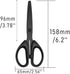 NatSumeBaics 6" Small Scissors All Purpose Cute Black Office Paper Scissors Craft Student Scissor Professional Shears for school and home (6" Scis...