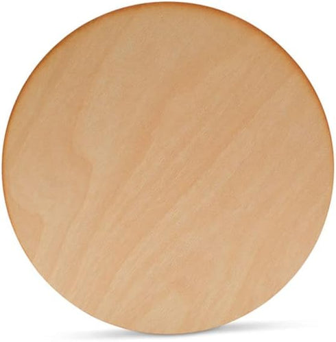 Unfinished Circles 5 inch, 1/8 Inch Thick, Pack of 5 Round Discs with Rustic Burnt Edges for Christmas Tree Decor, by Woodpeckers...