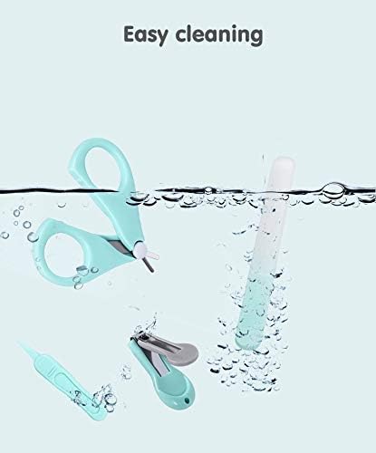 Baby Manicure Set, 4-in-1 Baby Grooming Kit, Premium Stainless Steel, Baby Nail Clippers, Scissor, File & Tweezer, Baby Nail Care Kit for Newborn,...