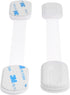 Child Safety Locks (White) - Set of 6 - Prevents Injury and Opening (Oven) Doors, (Kitchen Sink) Cabinets, Toilet Seats, etc. - No Tools or Screws...