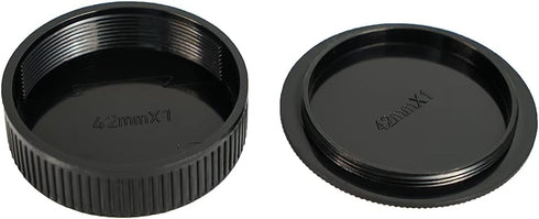 NIYI 2Sets Camera Body Cap and Lens Rear Cap, Compatible with M42(42mm) Screw Mount Camera Rear Lens Protector Cover and Body Protector Set...