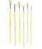 6 pieces / set. Fan Shape Pig Bristle Hair Paint Handle Oil Paint Brush Watercolor Brush Artists Professional Art Supplies...