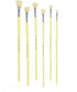 6 pieces / set. Fan Shape Pig Bristle Hair Paint Handle Oil Paint Brush Watercolor Brush Artists Professional Art Supplies...