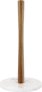 Buruis Wood Paper Towel Holder, Marble Base Modern Decorative Countertop Standing Rolls Holder for Kitchen, Toilet, Pantry and Bathroom (Marble Ba...