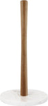 Buruis Wood Paper Towel Holder, Marble Base Modern Decorative Countertop Standing Rolls Holder for Kitchen, Toilet, Pantry and Bathroom (Marble Ba...