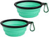 LINGYU Collapsible Dog Bowl, Silicone Foldable Expandable Cup Dish, for Pet Dog/Cat Food Water Feeding Portable Travel Bowl - Green...