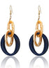 Marbling Contrast Colored Acrylic Disc Jewelry Set - Chunky Necklace and Dangle Earrings for Women Bohemian Style Jewelry...