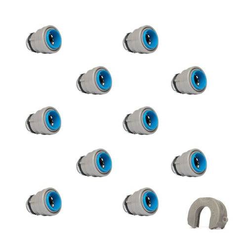 QuickFitting 1/2 inch Junction Box Connector | Push Install PVC Electrical Conduit Fitting | for Rigid Sch 40 and Sch 80 PVC Conduit | 10-Pack Liq...