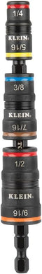 Klein Tools 32933 Impact Driver, SAE 7-in-1 Impact Socket Set, Flip Socket with 6 Hex Driver Sizes, Plus Bit Holding Feature...