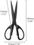 Black Office Scissors 7 Inch All Purpose Sharp Scissor Stainless Steel Blade Shears Straight ABS Handle Shear for Paper, DIY Craft, Office, School...