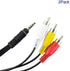 Seadream 2Pack 3.5mm Male Jack 4Port to 3-RCA Adapter Audio Stereo Extension Cable (5Feet)...