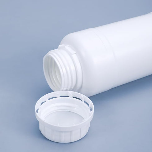 20 oz Plastic Reagent Bottle, Laboratory Grade High-Density Polyethylene Bottle, Wide Mouth with Screw Cap, Plastic Sample Bottles for Classrooms ...