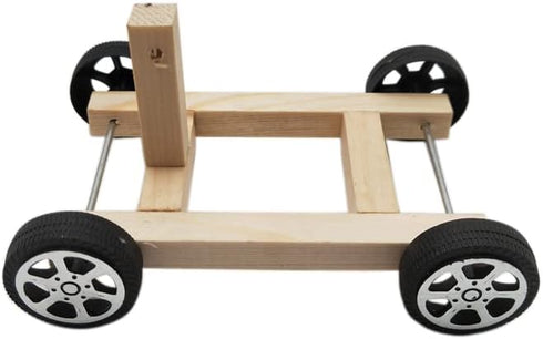 Wooden Science Experiment Kit Model Monoplane Electric Aerodynamic Car Educational DIY Scientific Research Tutorials...