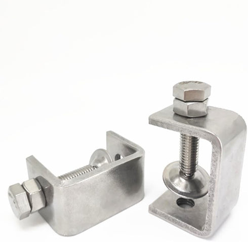 0-25Mm Mini Stainless Steel C Clamps for Mounting, 4Pcs Heavy Duty Woodworking U Clamp Set Tiger Clamp Tools with Stable Wide Jaw Opening & Protec...