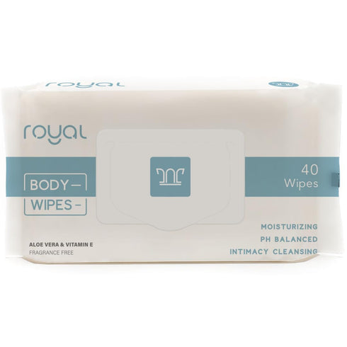 Royal Intimate Cleansing Feminine Wipes for Vaginal Hygiene, Personal Cleansing, Period Care, Sensitive Skin & Odor Removal - Unscented, pH Balanc...