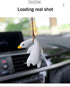 car Pendant car Swing Duck Creative Cute Rearview Mirror Pendant car Interior Decoration Small Roast Duck Pendant (25cm/9.8inch, White)...