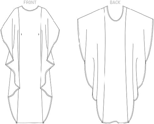 Vogue Misses' Pullover Caftan Sewing Pattern Kit, Design Code V1886, Sizes XS-S-M-L-XL-XXL, Multicolor...
