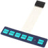 3Pcs 1x6 Matrix Array Membrane Switch Display Keypad Keyboard Switch 104*24mm 6 Keys with LED Light...