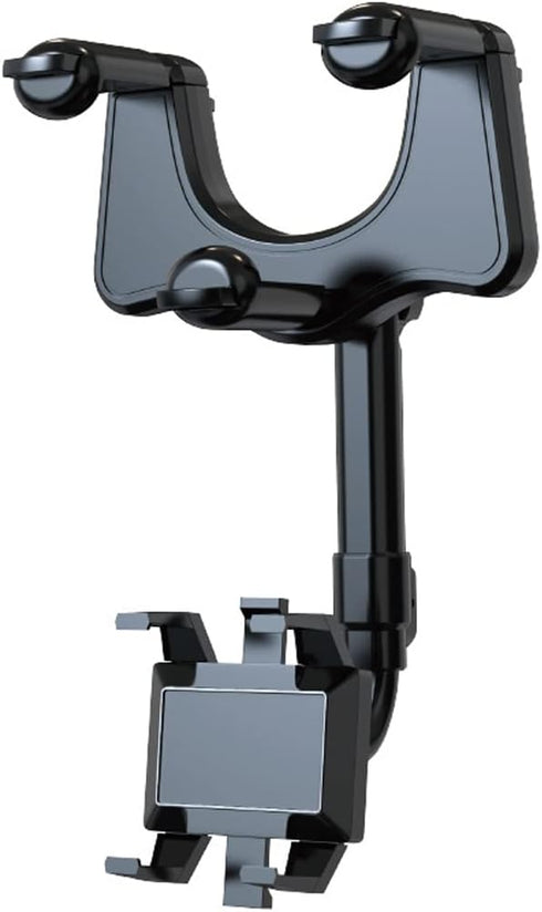 360°Rotatable and Retractable Car Phone Holder, Multifunctional Adjustable Mount, Universal Rearview Mirror Phone Holder for All Mobile Phones...