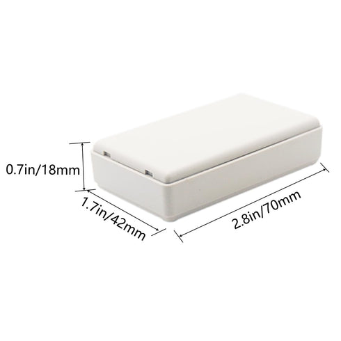 Zulkit 5Pcs Project Boxes ABS Plastic Electrical Project Power Case Small Junction Box White 2.76 x 1.65 x 0.71 inch (70 x 42 x 18 mm)...