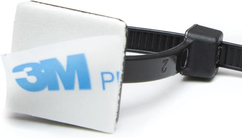 Maxxima 0.75 Inch Zip Tie Mounts - Cord Management Desk Cable Organizer, 3M Tape Self Adhesive Mounting Pad, Cable Tie Anchors, Stick On Table Org...