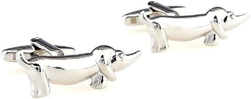 Dachshund Dog Pair Cufflinks in a Presentation Gift Box & Polishing Cloth...