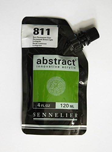 Sennelier Abstract Innovative Acrylic Artist Paint Pouch 120ML (811 Permanent Green Light)...