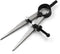 6 Inch Leather Compass Adjustable Lockable?Leather crafts Tools?Professional Compass for Geometry?Compass Drawing Tool (silvery 6 Inch)...