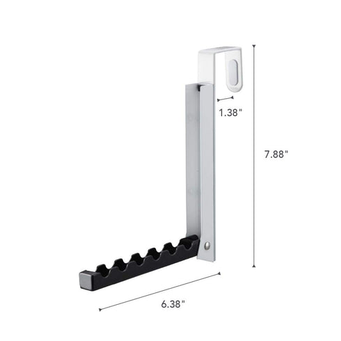 Yamazaki Alloy Steel Home 7162 Over The Door Hooks - Folding Hanging Coat Rack, Black...