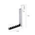 Yamazaki Alloy Steel Home 7162 Over The Door Hooks - Folding Hanging Coat Rack, Black...