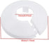 Wall Flange Cover Collars Plastic Radiator Pipe Collars, 4 Pieces, Wall Flange Cover for Water Pipe Drain Line Outer Diameter Flange Decoration (1...