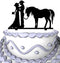 Meijiafei Cowgirl and Cowboy Bride and Groom Wedding Cake Topper with Horse...