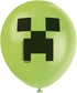 Multicolor Latex Minecraft Balloons (12") 8 Count - Vibrant & Durable Material, Perfect for Gamers' Epic Party Celebrations...